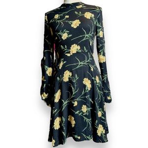 Warehouse Black Floral Dress